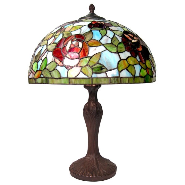 Tiffany Rose Large Table Lamp - Click Image to Close